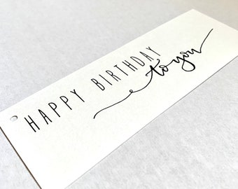 Happy Birthday To You gift tags