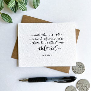 Beloved Card,  C.S. Lewis quote (available in a variety of quantities)