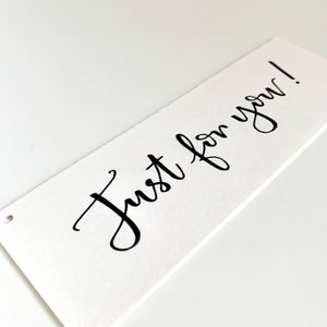 Just For You gift tags
