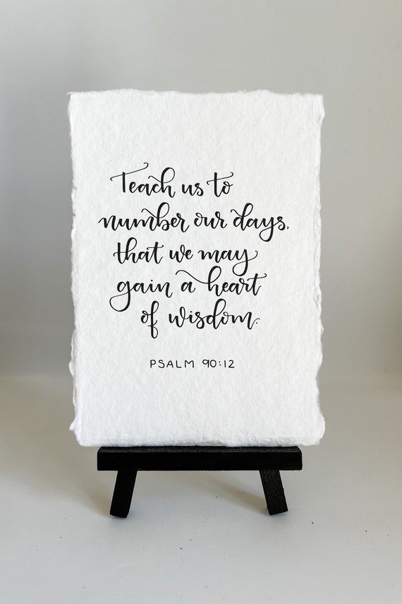 Psalm 90:12, Teach Us to Number Our Days - Etsy