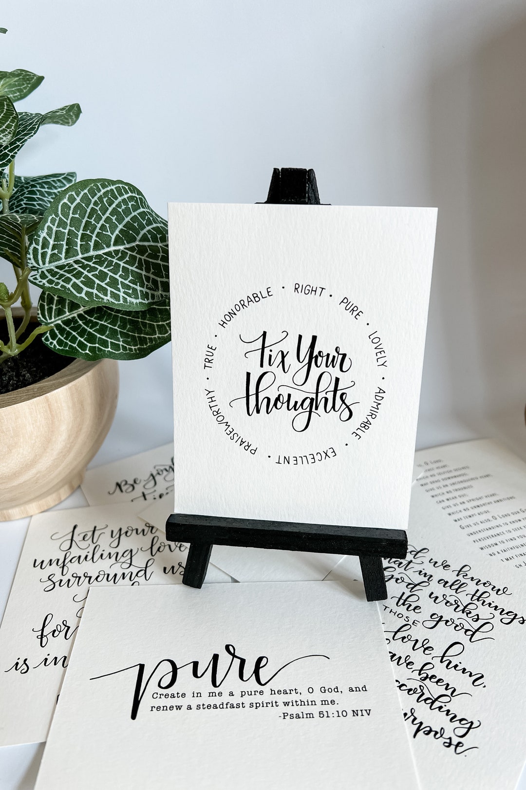 Scripture 7 Card Set, Includes 7 Scripture Inspired Prints and Small ...