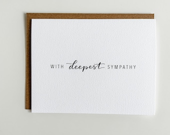 With Deepest Sympathy, card