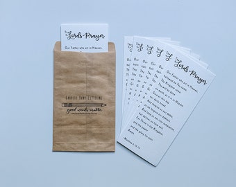 The Lord's Prayer, Bookmark Pack, Matthew 6 verses 10 to 13 (2 sizes)