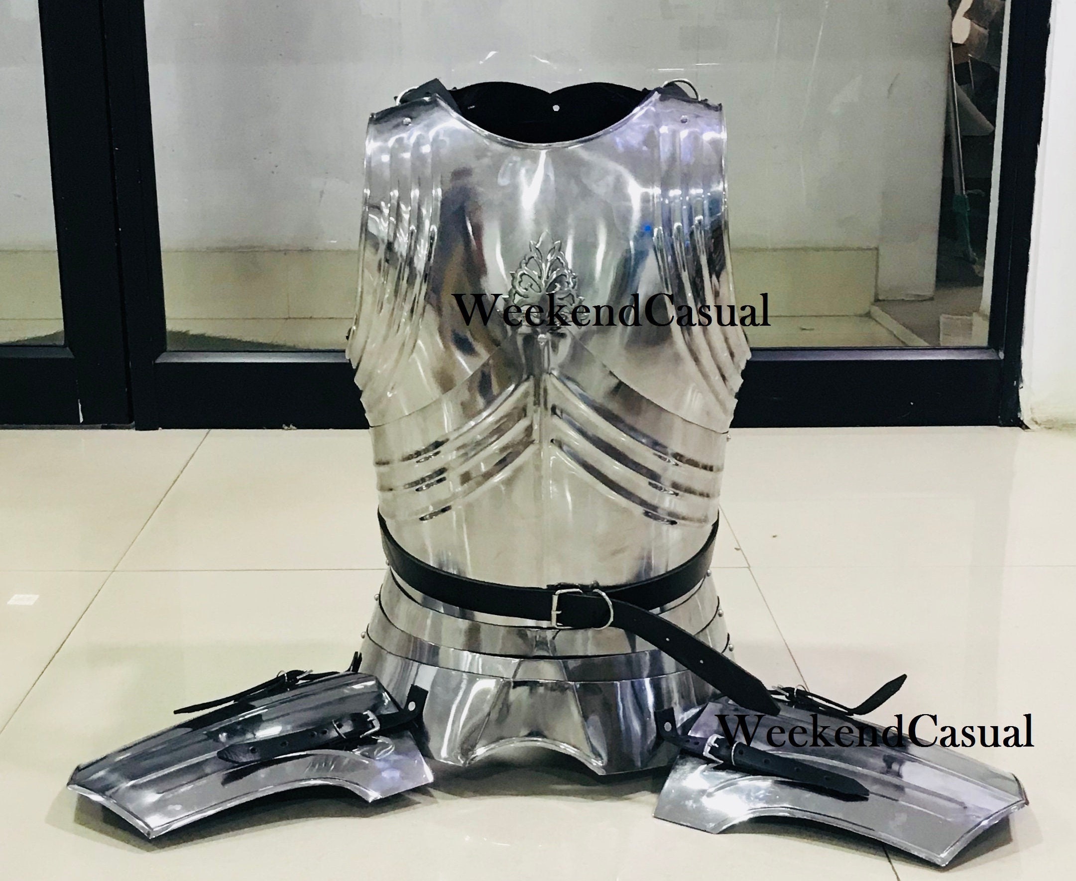 Breastplate Medieval Knight's Body Armor Fluted Cuirass Body Plate
