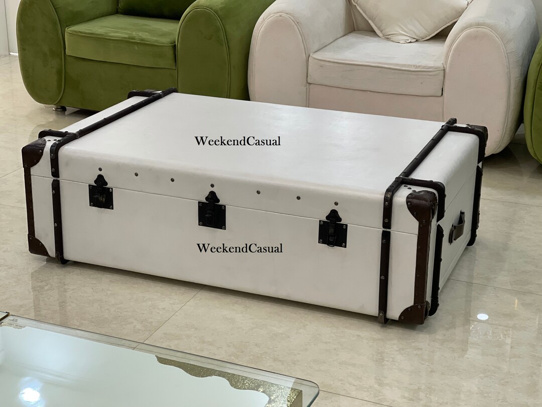 Handmade Mayfair Steamer Trunk Vintage Coffee Table Etsy