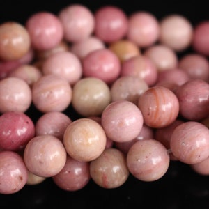 15 Inches ,Natural Rhodonite Beads,round beads,loose beads,semi-precious stone,4-14mm