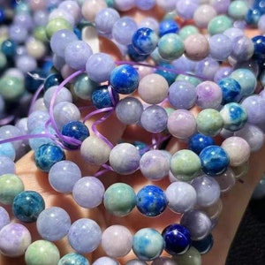 Rare Genuine Hackmanite Beads bracelet,Purple Sodalite beaded bracelet,women bracelet,High quality beaded bracelet,7-12mm Beaded Bracelet