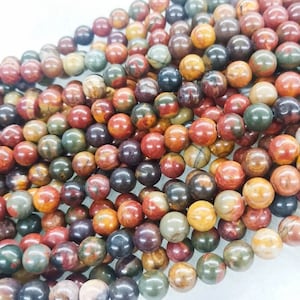 Natural Resources Picasso Jasper round beads 4-12mm beads,loose beads,semi-precious stone,per strands