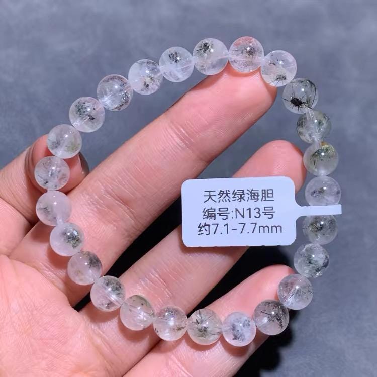 ホランダイトクォーツクリスタル「ウニ」ブレスレット、マダガスカル産