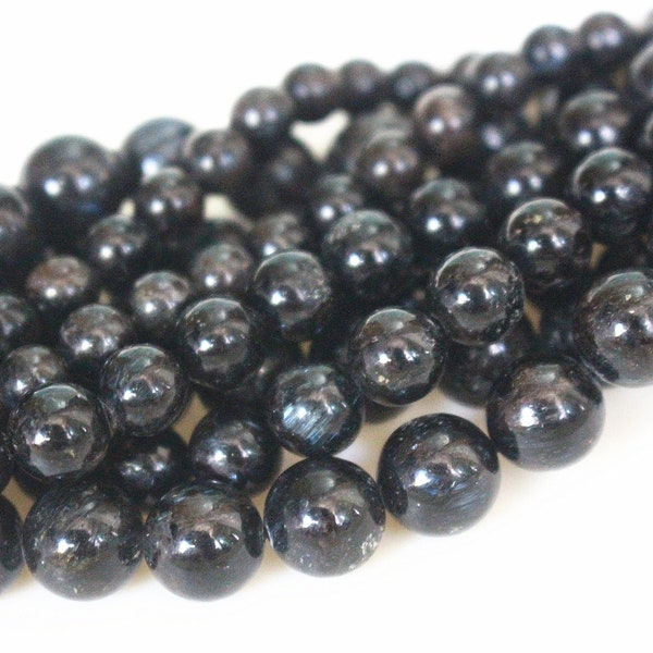 15 Inches ,Natural Astrophyllite round loose beads 6mm-10mm ,loose beads,semi-precious stone