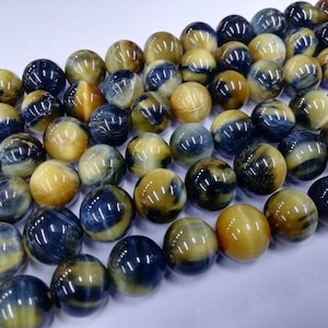 15 pollici filo intero, perline di occhio di tigre naturale Dream, perline rotonde lisce di occhio di tigre grigio oro 4-16 mm, perline sciolte di occhio di tigre, pietra semipreziosa