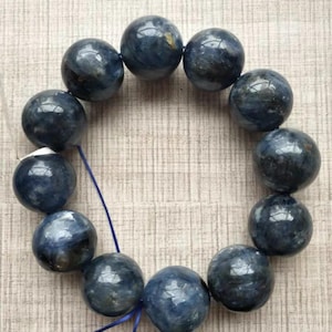 Natural Genuine Blue Kyanite Beads Bracelet,Kyanite bracelet for friends,beads bracelet,jewelry gift,18mm