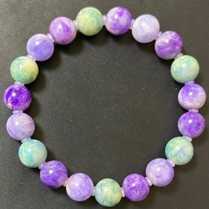 10mm Rare Genuine Hackmanite Beads bracelet,Purple Sodalite beaded bracelet,women bracelet,Healing stone energy stone bracelet