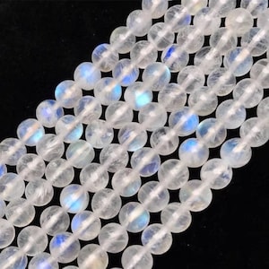 15 Inches,AAA Rainbow moonstone smooth round beads 6mm 8mm 10mm ,Blue Flash Moonstone loose beads,semi-precious stone,
