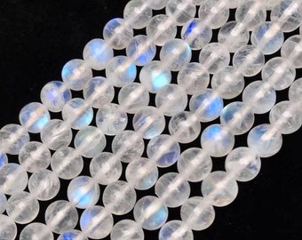 15 Inches,AAA Rainbow moonstone smooth round beads 6mm 8mm 10mm ,Blue Flash Moonstone loose beads,semi-precious stone,