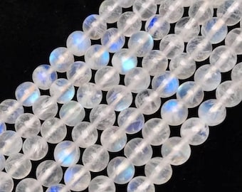 15 Inches,AAA Rainbow moonstone smooth round beads 6mm 8mm 10mm ,Blue Flash Moonstone loose beads for jewelry making