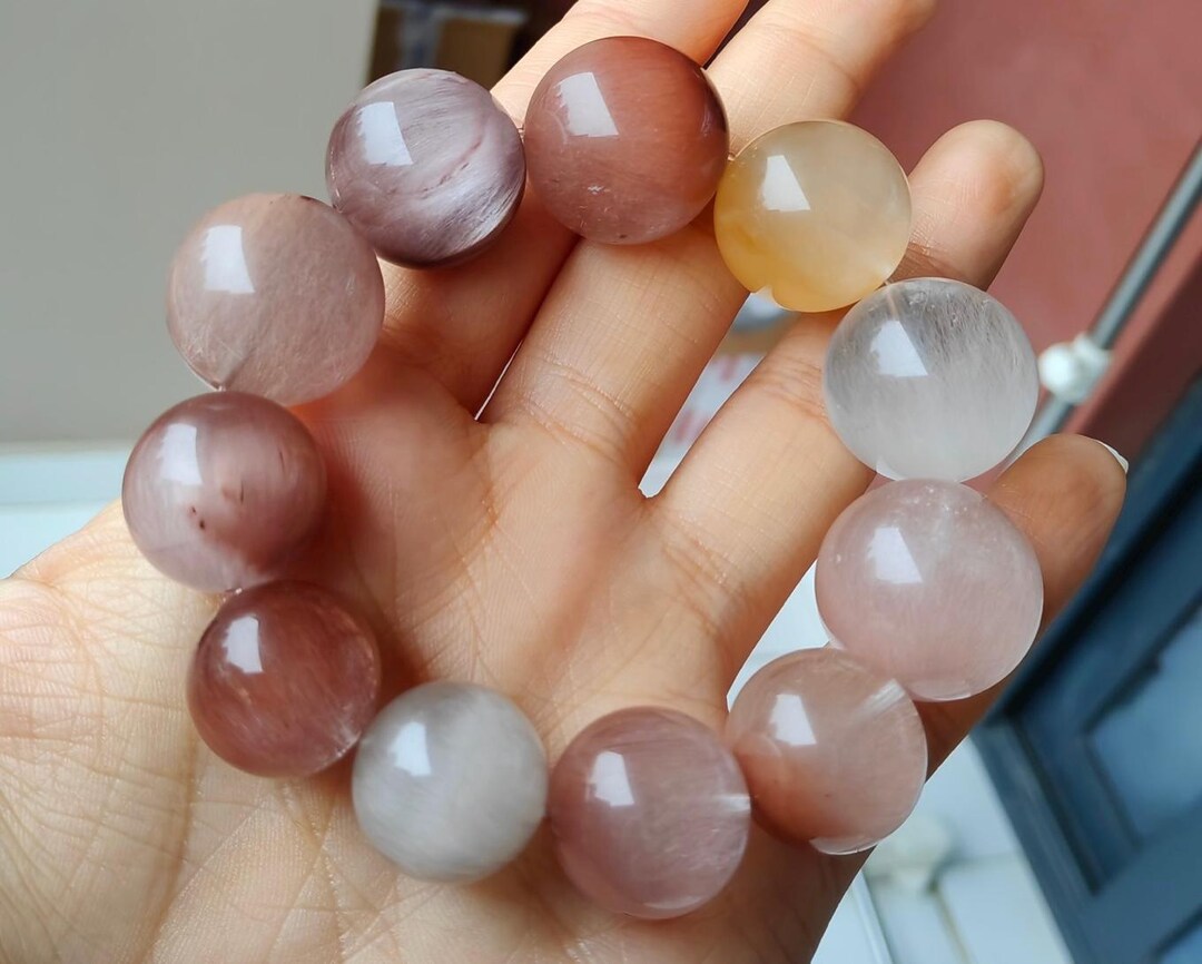 16-20mm Rare Genuine Natural Rabbit Hair Rutilated Quartz Beaded ...