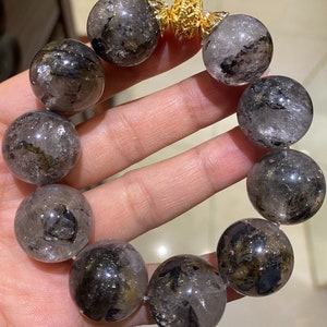 High Quality 18mm Genuine Natural Herkimer Diamond Quartz Beaded bracelet,Jewelry gifts,healing bracelet,energy bracelet