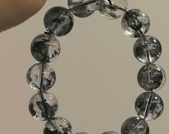 AAA天然ハーキマーダイヤモンドブレスレット：不均一なビーズ925