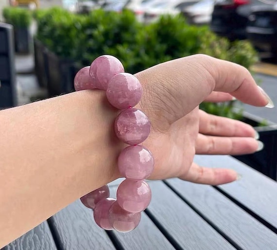 18MM Natural Old Mine Dark Pink Purple Madagascar Rose Quartz