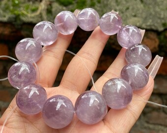 18mm Rare Genuine Natural purple rabbit hair Rutilated Quartz beaded Bracelet,beautiful gifts,large size beads bracelet