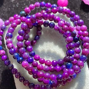 Rare Natural Genuine Purple Sugilite beaded Necklace,women necklace,jewelry gifts,Sugilite Round beads bracelet