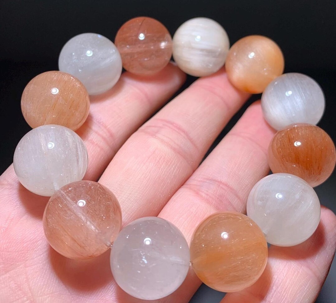 18mm Rare Genuine Natural Multicolor Rabbit Hair Rutilated Quartz ...