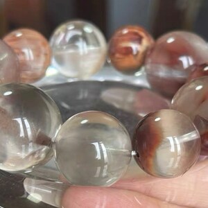 Rare Genuine Natural Rabbit Hair Rutilated Quartz Beaded Bracelet ...