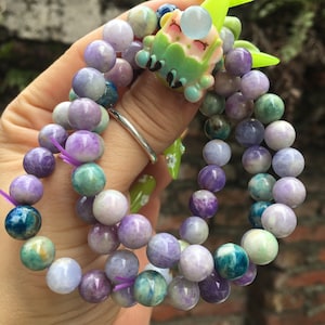 Rare Genuine Hackmanite Beads bracelet,Purple Sodalite beaded bracelet,women bracelet,High quality bracelet,Jewelry gifts 14mm beads