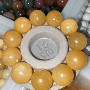 20mm Rare Natural Yellow Calcite Beaded Bracelet,Men bracelet,large size yellow calcite beads bracelet