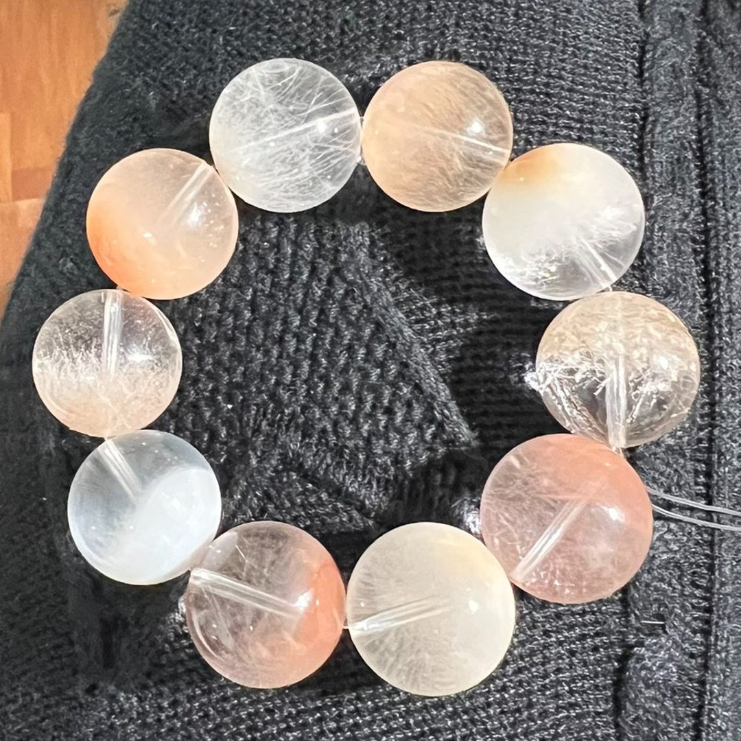 18mm Rare Genuine Natural Rabbit Hair Rutilated Quartz Beaded - Etsy