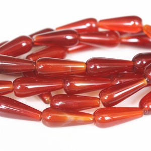 Natural  Red carnelian teardrop shape beads ,loose beads,semi-precious stone,15 Inches ,Full strand,