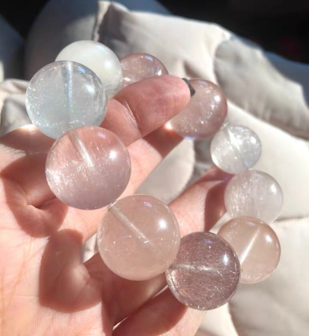 17-22mm Rare High Quality Genuine Natural Pink Blue Rabbit Hair ...