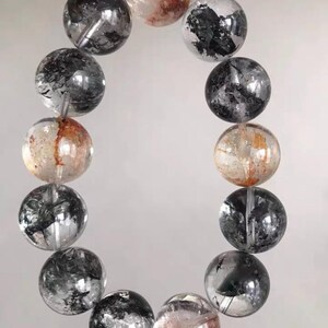 High Quality 18mm Genuine Natural Herkimer Diamond Quartz Beaded bracelet,Jewelry gifts,healing bracelet,energy bracelet