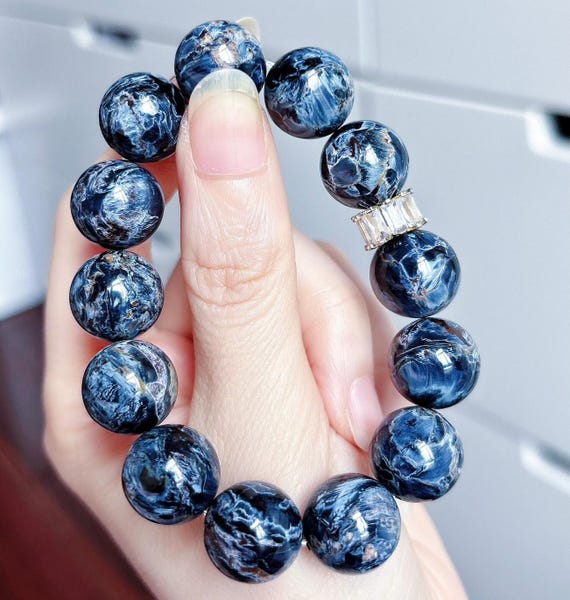 Beaded Bracelet Blue Pietersite Bracelet Pietersite 9-10mm AAAA Bracelet