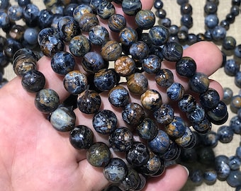 Natural blue pietersite beaded bracelet,pietersite healing stone bracelet,men bracelet,energy bracelet