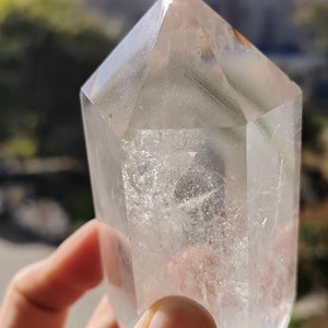 Natural Green phantom quartz Tower poiw,crystal point,healing crystal,energy crystal