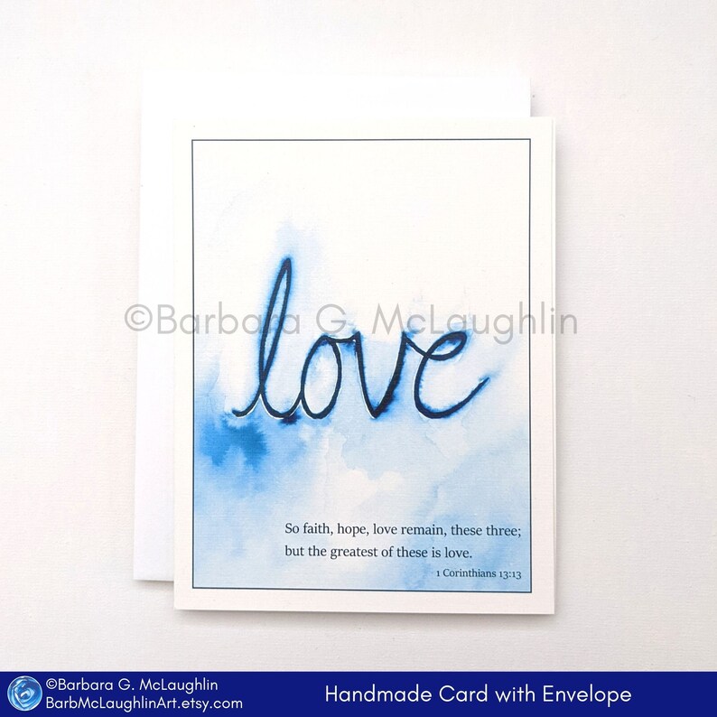 Love Scripture Card With 1 Corinthians 13 13 Bible Verse - Etsy