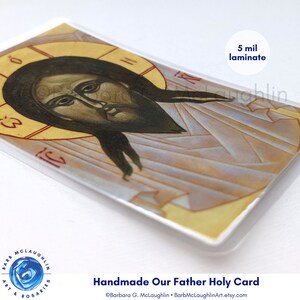 I design, print, cut, and laminate all holy cards in my art studio to ensure high-quality. Each prayer card is made with 5 mil high quality laminate. Free shipping in the US. US shipping only. ©Barbara G. McLaughlin