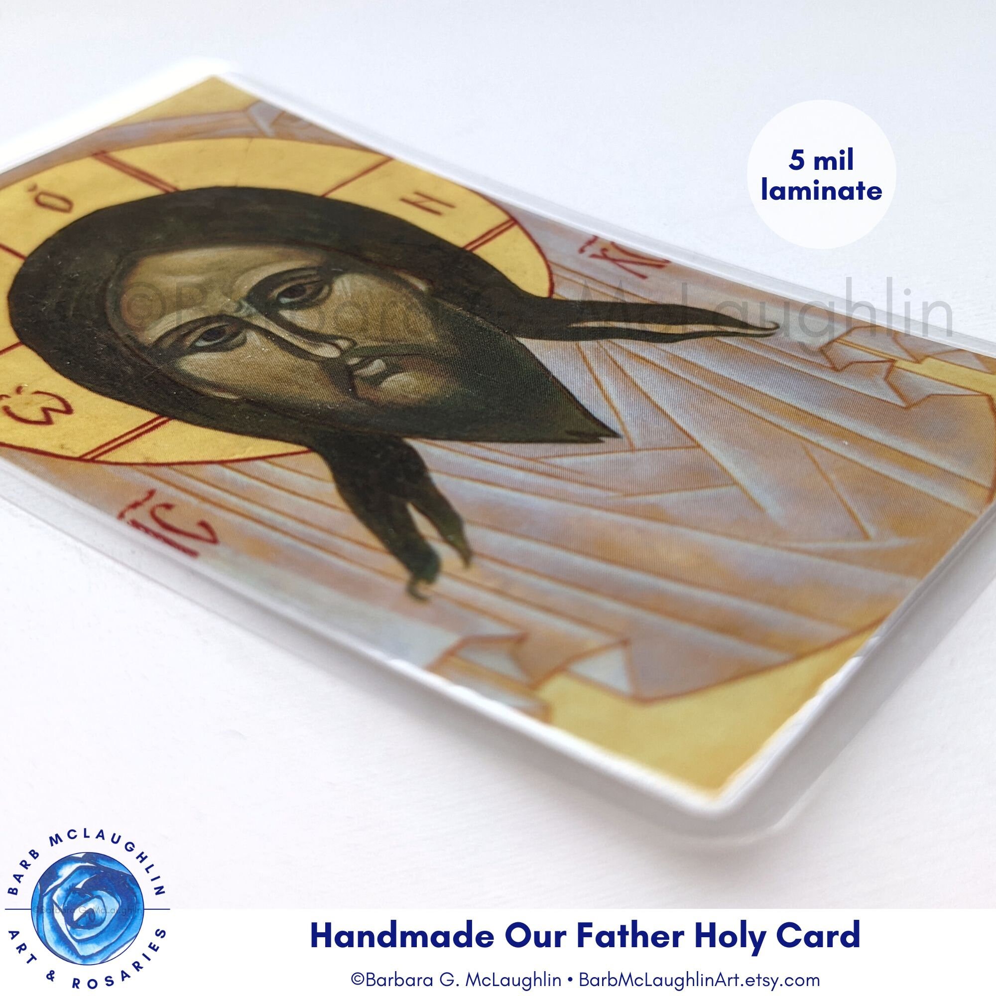 Jesus Christ Holy Cards With Our Father Prayer. Orthodox Icon Prayer Cards.  Little Catholic Gifts for Boys and Girls. Barb Mclaughlin Art. - Etsy