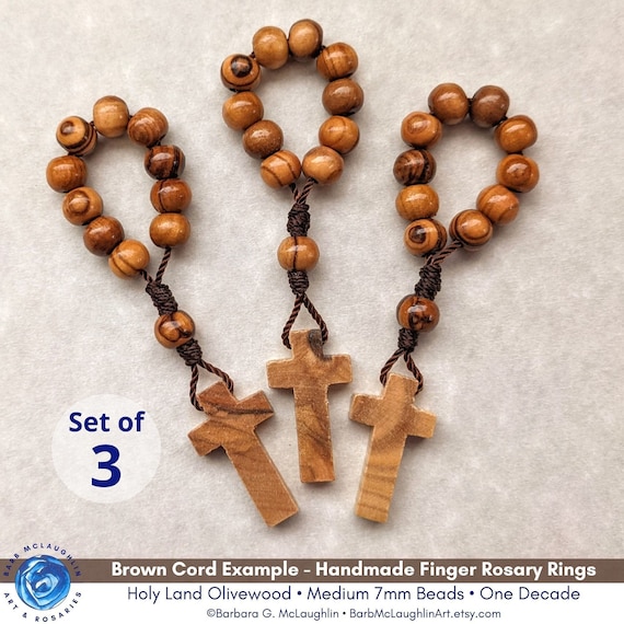 beaded small wood cross