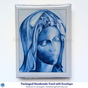 Each handmade card is packaged in a clear case with a white envelope.  This ensures that the card will be protected until the perfect occasion arises to write a handwritten card to a family member or friend.