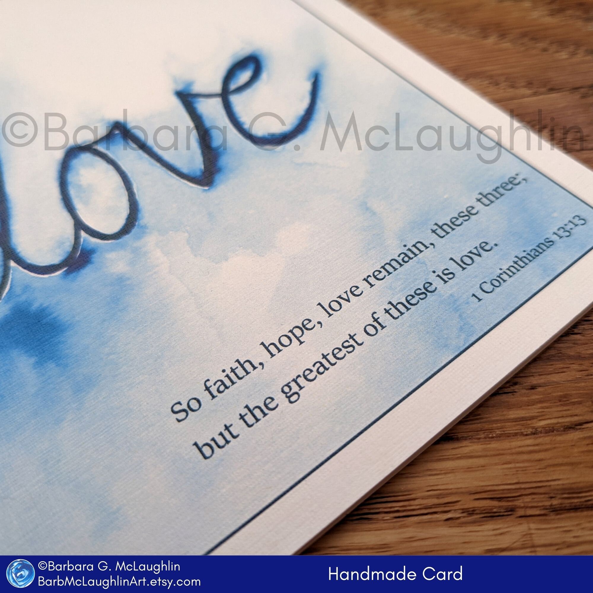 Love Scripture Card With 1 Corinthians 13 13 Bible Verse - Etsy