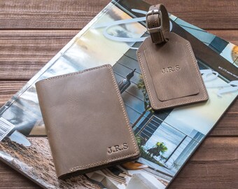 Personalized passport covers leather passport cover passport holder anniversary gift for men groomsmen gift.