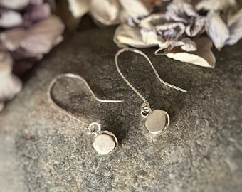 Recycled Silver Pebble earring, Recycled Sterling Silver