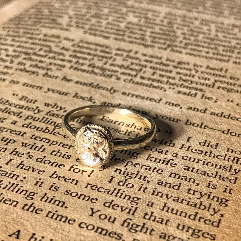 Silver Cameo Ring, Recycled Sterling Silver image 1