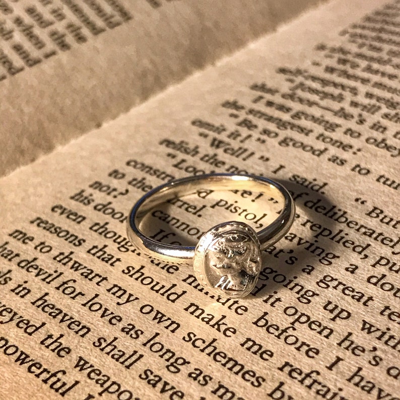 Silver Cameo Ring, Recycled Sterling Silver image 2