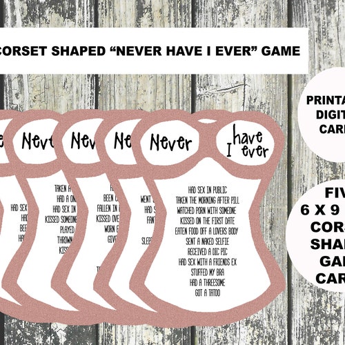 Never Have I Ever Naughty Party Game I've Never Game Etsy