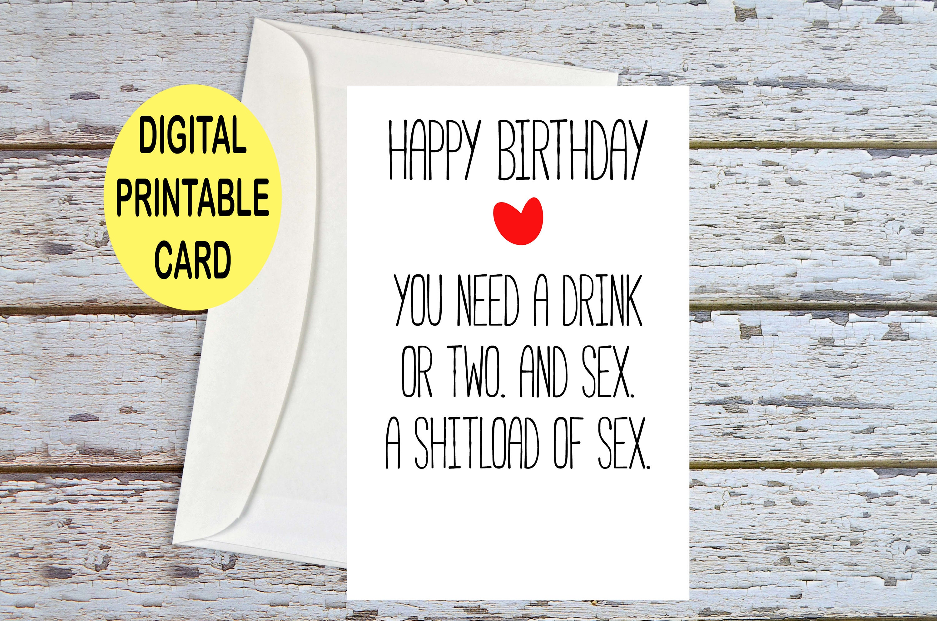 Funny Birthday Card for Husband Naughty Birthday Card