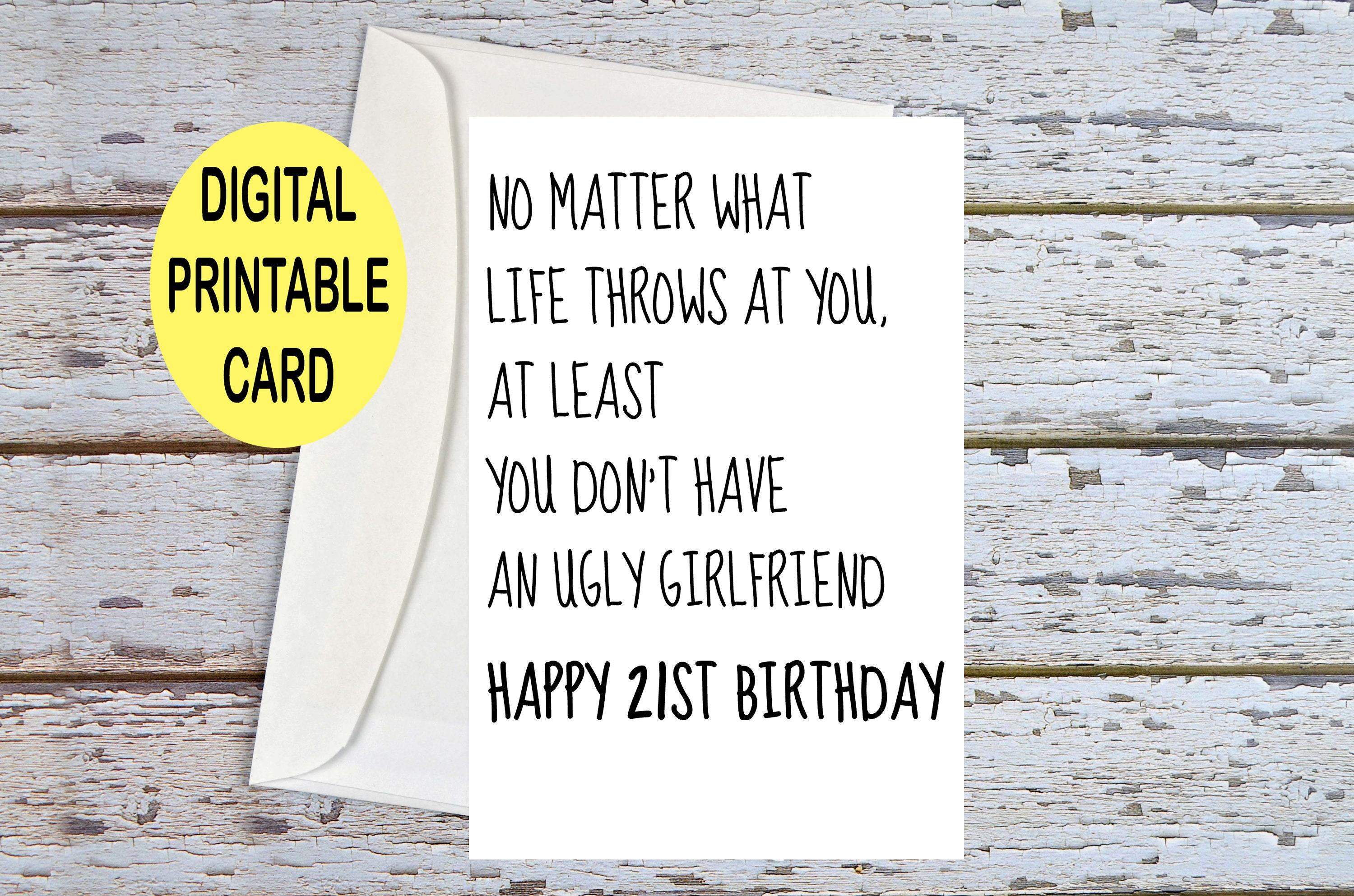 21st Birthday Card for Boyfriend Him Son Brother Friend - Etsy